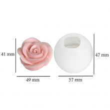 Silikonform Ljusformar - Ros Nr 6 - 4,1 cm