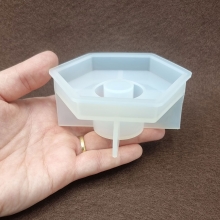Silikonform Hexagon Ljusstake Gjutform i Silikon