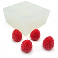 Silikonform Ljusformar - Smultron - 2 cm