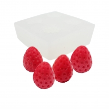 Silikonform Ljusformar - Smultron - 2 cm