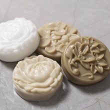 Silikonform Runda Blomstermotiv - 4 st