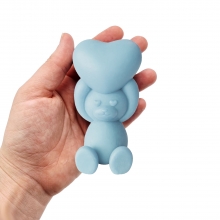 Silikonform Ljusformar - Teddy Med Hjärta - 10 cm