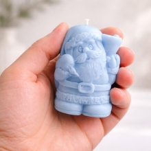Silikonform Ljusformar - Liten Tomte Med Julklocka - H: 6 cm