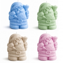 Silikonform Ljusformar - Liten Tomte Med Julklocka - H: 6 cm