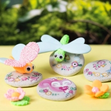 Stone Clay och Foam Clay Lera - Rosa Mix - 5 st