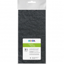 Silkespapper 50x70 cm - Diamond Black - 3 ark