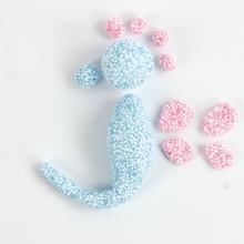 Sjöhäst av frigolitkula med Foam Clay Gjutning Modellering Inspiration