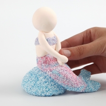 Sjöjungfru och korallrev av Foam Clay Silk Gjutning Modellering Inspiration