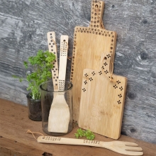 Skärbräda av Bambu 25x17 cm Kök Badrum till scrapbooking, pyssel och hobby