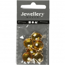 Smyckeberlock Nova Gula 15-20 mm 6 st Berlock Smyckestillverkning