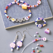 Smyckestillverkning DIY Kit - Godismix Pastellfärger