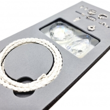 DIY Kit Halsband med Prismor av Glas - Vit