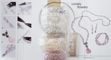 DIY Startkit Armband, Halsband, Örhänge Rosa Set Startset Smyckestillverkning