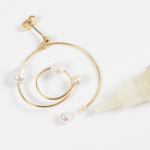 DIY Kit Smycken - Örhängen Av Förgylld Smyckestråd