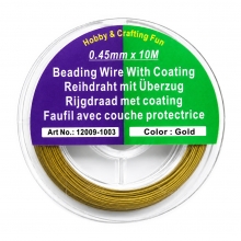 Smyckeswire Metall - Guld - 0,45 mm - 10 m