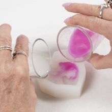 Mini DIY Kit Tvåltillverkning - Rosa Facetterade Hjärtan