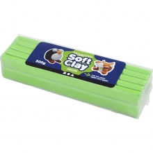 Soft Clay Modellera Neongrön 500 g till scrapbooking, pyssel och hobby