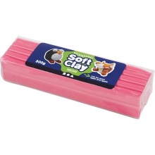 Soft Clay Modellera Neonrosa 500 g till scrapbooking, pyssel och hobby