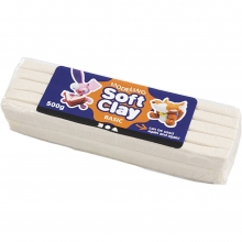 Soft Clay Modellera Vit 500 g till scrapbooking, pyssel och hobby