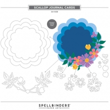 Dies Etched Spellbinders - Scallop Journal Cards