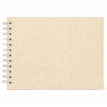 Fotoalbum Spiralbundet - 17x23 cm - Beige Fabric - 15 sidor