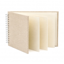 Fotoalbum Spiralbundet - 17x23 cm - Beige Fabric - 15 sidor