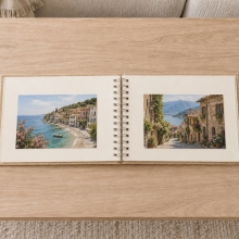 Fotoalbum Spiralbundet - 17x23 cm - Beige Fabric - 15 sidor