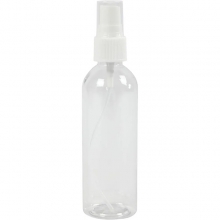 Sprayflaska - Transparent Plast - 100 ml