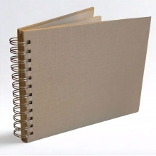 Fotoalbum Spiralbundet - 17x23 cm - Beige Fabric - 15 sidor