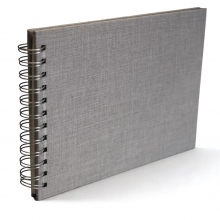 Fotoalbum Spiralbundet - 17x23 cm - Grey Fabric - 15 sidor