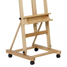 Atelje Staffli - Tilt, Hyllor, Hjul och Horisontell justering - Tillverkat av Bok