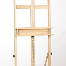 Atelje Staffli - Tilt, Hyllor, Hjul och Horisontell justering - Tillverkat av Bok