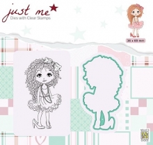 Stamp + Die set Nellie Snellen - Lady Girl