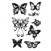 Clear Stamps Fjärilar 11x15,5 cm Clearstamps Silkonstämpel