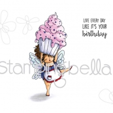 Stämpel EZ-monterad Stamping Bella - Edna With A Cupcake On Top