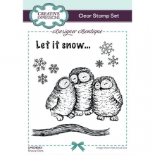 Clear Stamp Set - 5 stämplar - Creative Expressions - Snowy Owls