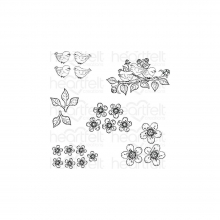 Stämpelset Heartfelt Creations - Tweet Cherry Blossoms