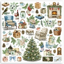 Scrapbooking papper Stamperia Cozy Winter Julmotiv