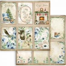 Scrapbooking papper Stamperia Cozy Winter Julmotiv
