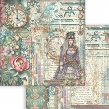 Paper Pad Scrapbooking Stamperia Gardens of Time Collection by Antonis Tzanidakis