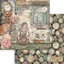Paper Pad Scrapbooking Stamperia Gardens of Time Collection by Antonis Tzanidakis