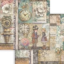 Paper Pad Scrapbooking Stamperia Gardens of Time Collection by Antonis Tzanidakis