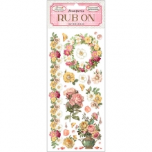 Rub Ons - Rose Parfum - Flowers and Garland - Stamperia