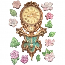 Silicon Mould A5 - Gardens of Time - Clock and Flowers