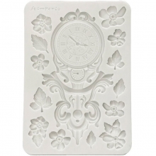Silicon Mould A5 - Gardens of Time - Clock and Flowers
