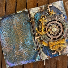 Fabric Songs of the Sea Stamperia - 4 st - 30x30 cm