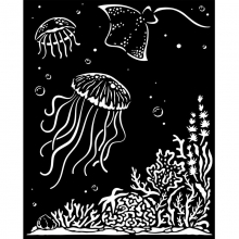 Schablon Stamperia - Songs of the Sea Jellyfish - 20x25 cm