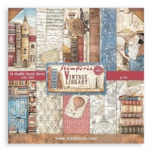 Stamperia Scrapbooking Paper Vintage Library. Magic Collection.