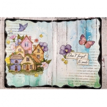 Rub-On Stamperia - Welcome Home Manuscript - 10x21 cm