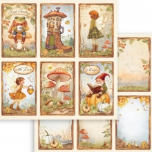 Paper Pad Stamperia 8x8 Tum - Whispering Woods